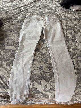 Hollister White Low Rise Super Skinny Jeans